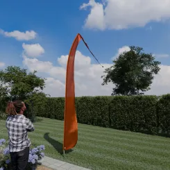 Original Balifahne, kupfer. Die Fahne ist in 3, 4, 5 und 6 Meter erhältlich. Auswahl: 5 Meter Variante