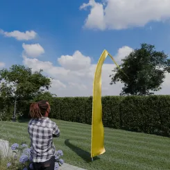 Original Balifahne, gelb, Auswahl: 4 Meter Variante