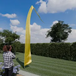 Original Balifahne, gelb, Auswahl: 6 Meter Variante