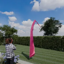 Original Balifahne, pink, Auswahl: 4 Meter Variante