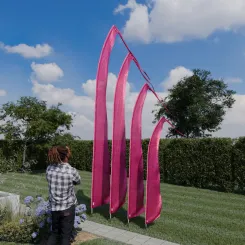 Original Balifahne, pink. Die Fahne ist in 3, 4, 5 und 6 Meter erhältlich. 