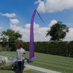 Original Balifahne, violett, Auswahl: 6 Meter Variante