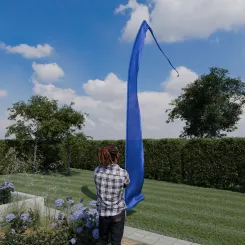 Original Balifahne, royalblau. Die Fahne ist in 3, 4, 5 und 6 Meter erhältlich. Auswahl: 6 Meter Variante