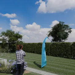 Original Balifahne, aquamarine. Die Fahne ist in 3, 4, 5 und 6 Meter erhältlich. Auswahl: 3 Meter Variante