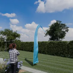 Original Balifahne, aquamarine, Auswahl: 4 Meter Variante