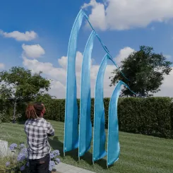 Original Balifahne, aquamarine. Die Fahne ist in 3, 4, 5 und 6 Meter erhältlich. 