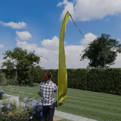 Original Balifahne, jadegrün, Auswahl: 6 Meter Variante