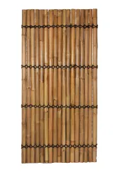 Bamboo fence element rigid "Apus", yellow-brown, 200 cm H 