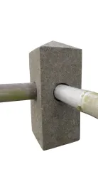 SALE - Fence element for one bamboo pole, corner, 80 cm H 