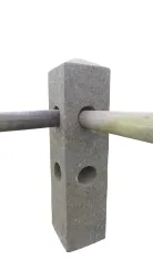 Fence element for two bamboo poles, corner, 80 cm H 