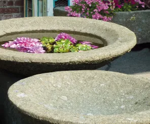 Bowl model Lotus, embossed outer surface, 100 cm Ø 