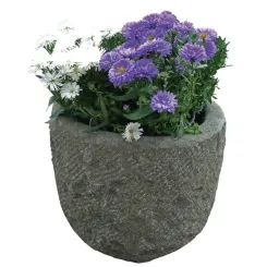 Trog, rund, bossierte Außenfläche, 30 cm Ø 