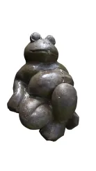 Liegender Frosch als Wasserspiel, 46 cm lang 