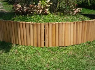 Bambuszaun (gelb), ohne Strick, 206 cm 