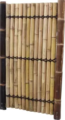 Bambuspfosten, gelb-braun, die Höhe beträgt 190 cm, mit 2 Schrauben 