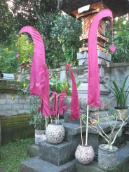 Original Balifahne, dunkelrot, inkl. 2teiligem Fahnenstab. Das Komplettset ist in den Größen 120 cm und 200 cm erhältlich. 