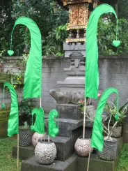 Original Balifahne, grün, inkl. 2teiligem Fahnenstab. Das Komplettset ist in den Größen 120 cm und 200 cm erhältlich. 