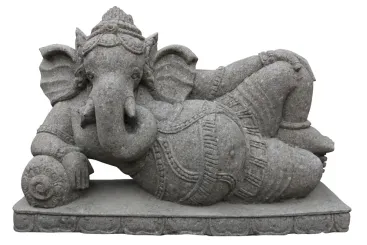 Reclining Ganesha on a plinth, 105 cm L 