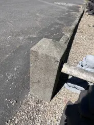 Pfahl für Zaun, Ecke, 50cm hoch, Basanit 