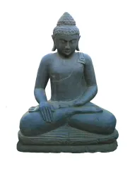 Sitzender Buddha, 75cm hoch, antikisiert 
