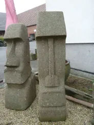 Tiki-Kopf, ca. 150 cm, Basanit 