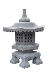 Japanese stone lantern model "Yukimi", 65 cm H 
