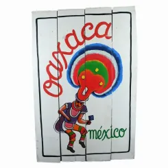 Handbemaltes Schild „Oaxaca Mexico“, 60 x 40 cm 