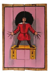 Wooden shield retro "Struwwelpeter" 