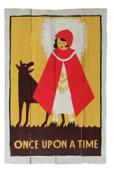 Holzschild, retro, „Once upon a time“, 60 x 40 cm 