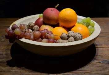 marble bowl - slide. 40 cm - smooth outside 