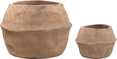 2 er Set Pflanzgefäße, in der Farbe Anterra.  A; 55cm Dia - 41cm H. / B: 32cm Dia - 25cm H. 