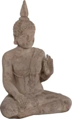 Sitzender Buddha im Thai Stil. Farbe Anterra, 55cm Hoch, Aus Terracotta 