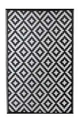 Outdoor-Teppich, FH-05 schwarz, Aztec (120 cm x 180 cm) 