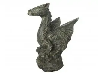 Sondermodell – sitzender Drache auf Stein, ca. 60 cm 