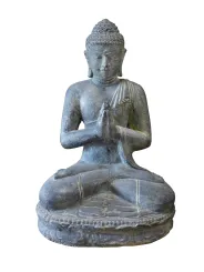 Buddha-Figur, sitzend, indisch, 45 cm 45 cm, Vollguss