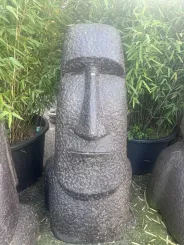 Moai head, 47x44x100cm Stone carved, 