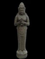 Stehende Dewi Sri – Balis Reisgöttin, 175 cm „Rad der Lehre" 