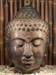 Buddha-Kopf als Wasserspiel, 75 cm 