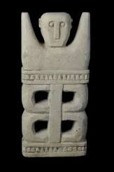 Statue, primitiv, 26 cm 