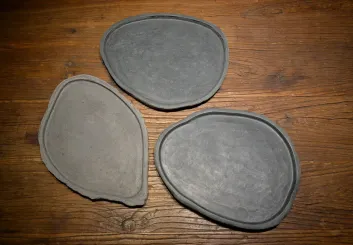 Flache Steinschale (Riverstone) Größe L 