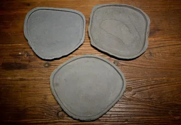 Flache Steinschale (Riverstone) Größe M 