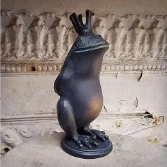 Froschprinz, Bronzeoptik, 17 cm 