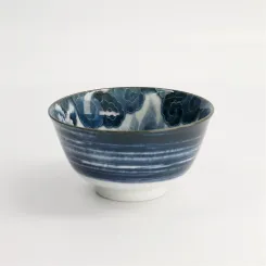 Japonism Lion Small Tayo Bowl 12.7x6.8cm 350ml Black 