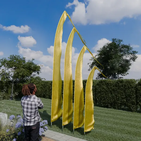 Original Balifahne, gelb. Die Fahne ist in 3, 4, 5 und 6 Meter erhältlich. 