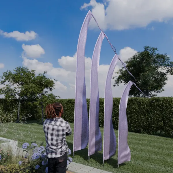 Original Balifahne, flieder. Die Fahne ist in 3, 4, 5 und 6 Meter erhältlich. 