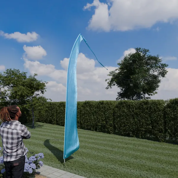 Original Balifahne, aquamarine. Die Fahne ist in 3, 4, 5 und 6 Meter erhältlich. Auswahl: 5 Meter Variante