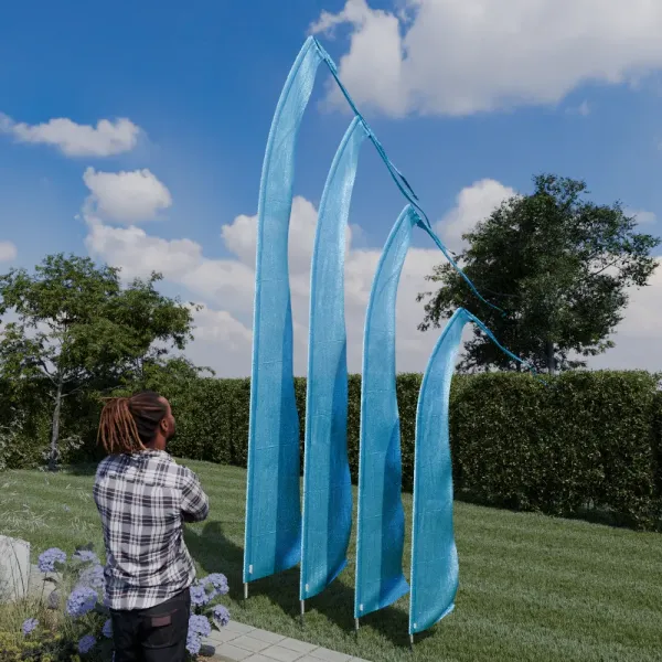 Original Balifahne, aquamarine. Die Fahne ist in 3, 4, 5 und 6 Meter erhältlich. 