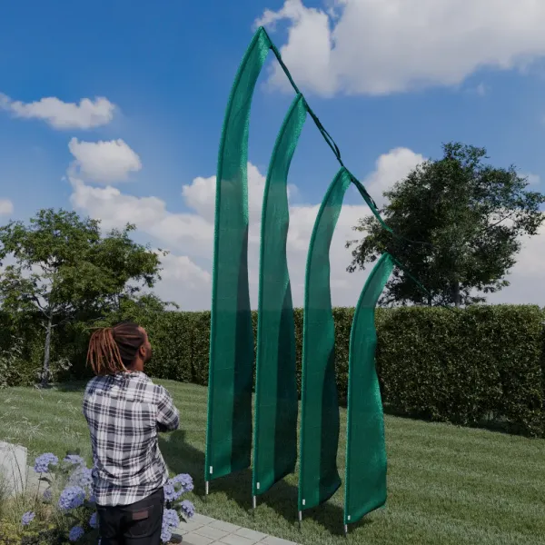 Original Balifahne, dunkelgrün. Die Fahne ist in 3, 4, 5 und 6 Meter erhältlich. 