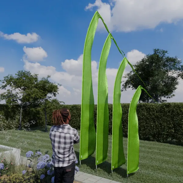 Original Balifahne, maigrün. Die Fahne ist in 3, 4, 5 und 6 Meter erhältlich. 