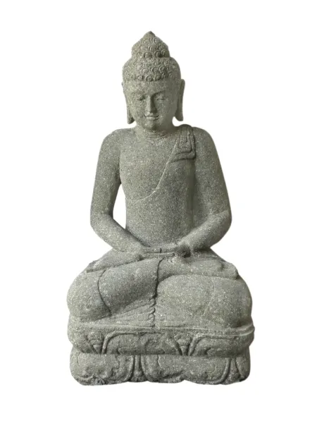 Buddha-Figur, sitzend, indisch, 75 cm 